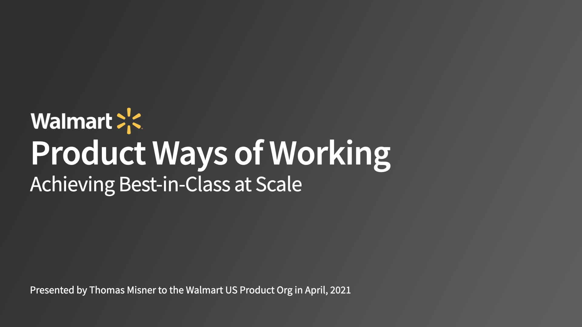 Product Ways of Working Slide 1